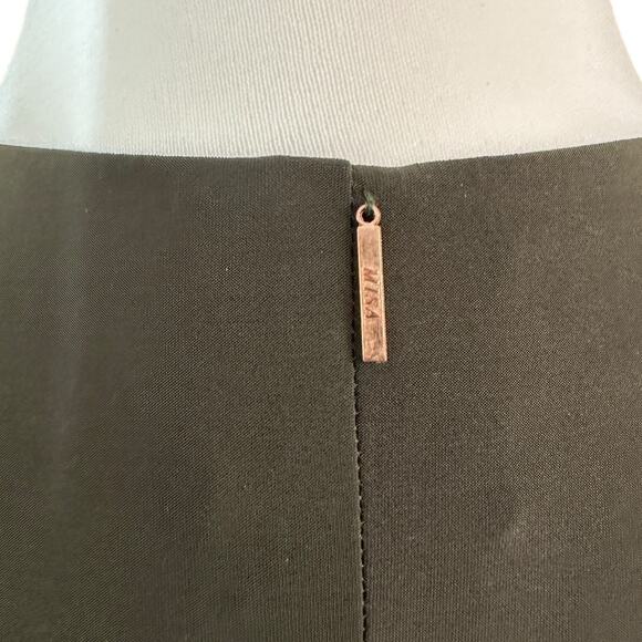 NEW MISA Los Angeles Dress Maxi Green Knit Braided Belt Wrap Belt V-Neck M - Picture 10 of 15